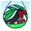 Robin Stained Glass Ring Suncatcher Bird - Image 3