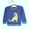 Knitting Pattern-T-Rex Sweater, 2-7 years, DK