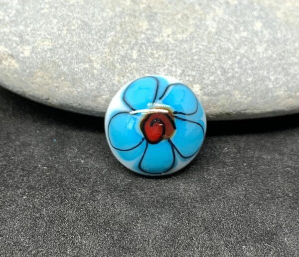 Glass cabochon,doodle flower