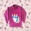 Knitting Pattern-Unicorn Sweater, 4-11 years, Chunky