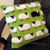 Knitting Pattern-Flock of Sheep Cushion, DK - Image 2
