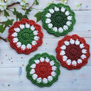 Crochet coasters