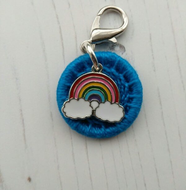 Dorset Button with rainbow charm
