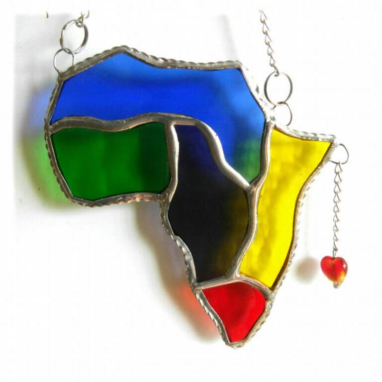 Africa Stained Glass Suncatcher Rainbow Map Buy Indie