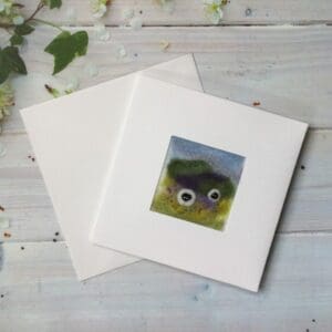 Needle felted greetings card