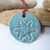Blue Ceramic Stoneware Snowflake