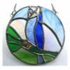 Budgerigar Suncatcher Stained Glass Blue Budgie Bird Ring - Image 4