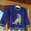 Knitting Pattern-T-Rex Sweater, 2-7 years, DK - Image 4