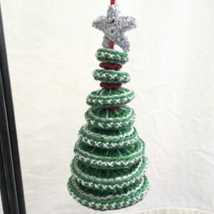 Crochet Wobbly Christmas Tree Hanging Decoration