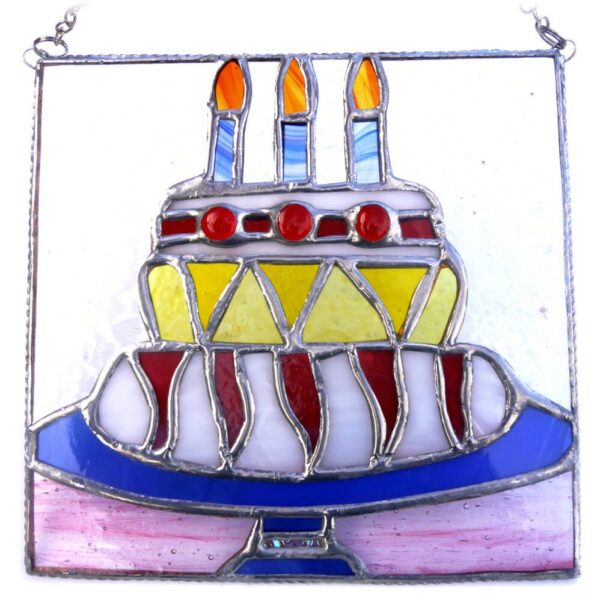 Celebration Cake Suncatcher Stained Glass
