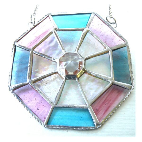 Octagon Crystal Suncatcher Stained Glass Abstract