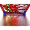 Framed Flower Suncatcher Stained Glass Dahlia Handmade - Image 2