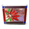 Framed Flower Suncatcher Stained Glass Dahlia Handmade - Image 3