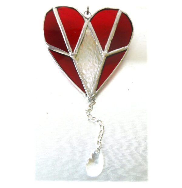 Diamond Heart Stained Glass Suncatcher