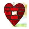 Bricks Heart Stained Glass Suncatcher - Image 3