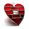 Bricks Heart Stained Glass Suncatcher - Image 2