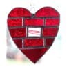Bricks Heart Stained Glass Suncatcher - Image 4