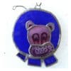 Hippo stained glass suncatcher
