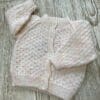 Baby cardigan to fit 0 - 6 months in speckled yarn with cute unicorn embroidery - Image 3