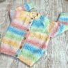 Girl's hand knitted cardigan to fit age 2 - 3 years with cute applique puppy - Image 4