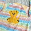 Girl's hand knitted cardigan to fit age 2 - 3 years with cute applique puppy - Image 2