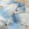 Boy's hand knitted cardigan with bear in a sailing ship applique and embroiodery - Image 2