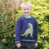 Knitting Pattern-T-Rex Sweater, 2-7 years, DK - Image 2