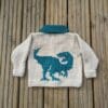 Knitting Pattern-Dinosaur Jacket, 1-11 years, T-Rex, Chunky - Image 3