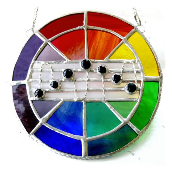 Sing a Rainbow Musical Stained Glass Notes