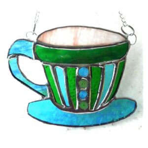 Teacup Suncatcher Stained Glass Coffee Cup