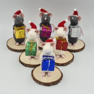 group of mice with presents