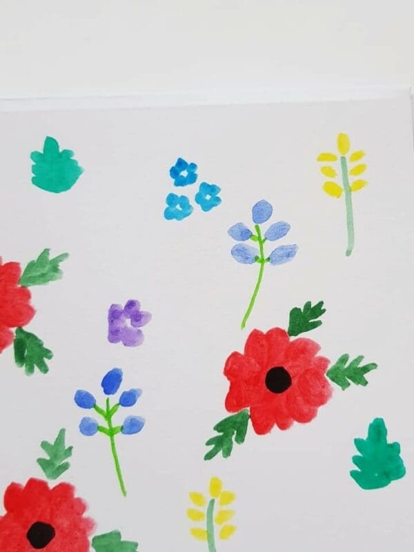 Original hand painted watercolour wild flower card - Image 3