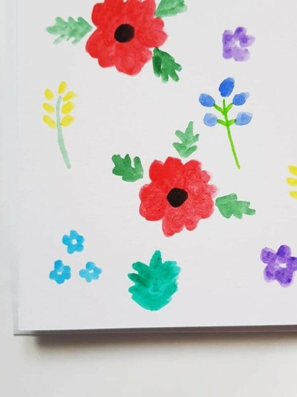 Original hand painted watercolour wild flower card - Image 5