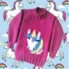 Knitting Pattern-Unicorn Sweater, 4-11 years, Chunky - Image 3