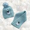 Knitting Pattern-Chunky Hat and Scarf Set with Sheep for up to 5 years