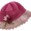 Knitting Pattern-2 Sun Hats, 0-7 years, lightweight cotton DK - Image 3