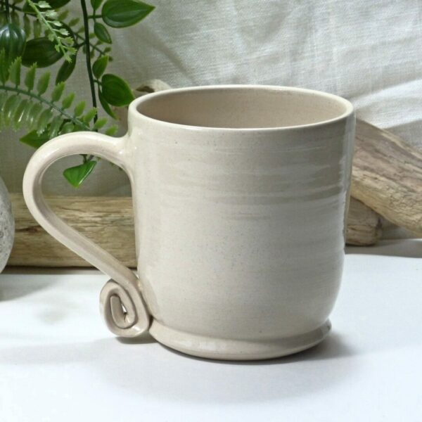 Tea Terrific Teariffic Big Red Flower Handmade Stoneware Ceramic Mug