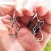 Sterling silver rabbit dangly earrings