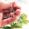 Sterling silver rabbit dangly earrings