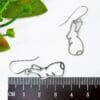 Sterling silver rabbit dangly earrings
