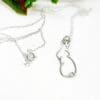 Sterling silver cute rabbit necklace