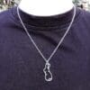 Sterling silver cute rabbit necklace