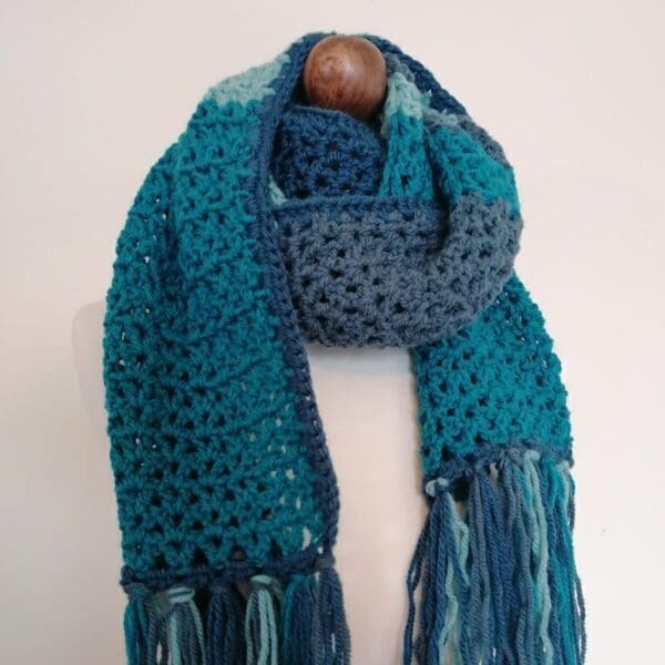 tasselled-blue-scarf-handmade