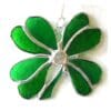 Lucky 4 Leaf Clover Stained Glass Suncatcher Good Luck