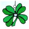 Lucky 4 Leaf Clover Stained Glass Suncatcher Good Luck - Image 2