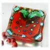 Apple Fused Glass Gift Red Green Gift - Image 2