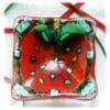 Apple Fused Glass Gift Red Green Gift - Image 3
