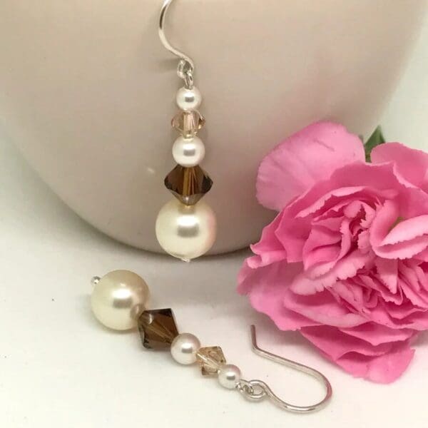 Pearl and Crystal Earrings 2