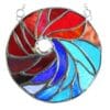 Phoenix Suncatcher Stained Glass Feathers Handmade - Image 2