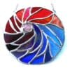 Phoenix feathers crystal stained glass suncatcher